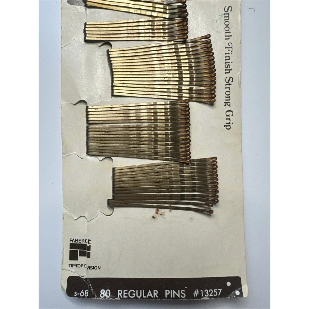 Vintage Lot Tip Top‎ Soft Tip Bobby Pins Lot USA 2 Packs